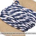 thumbnail image 4 of Unique Bargains Thread Cord Macrame Cord Cotton Rope Braid String 6.2M/6 Yards 1.5mm Dia Blue White for Handmade Making, Knitting, 4 of 6