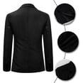 thumbnail image 4 of Blazer casual de negocios ajustado de color sólido para hombre, 4 of 4