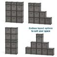 thumbnail image 4 of Clara Clark 6 PC Cube Storage Organizer for Bedroom - Box Storage Cuber Orgainzer - Storage Shelves Units for Living Room, Office, & Playroom - Gray, 4 of 7
