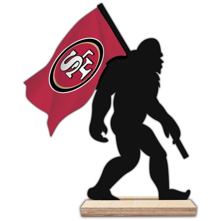 San Francisco 49ers 18 Team Logo Bigfoot Silhouette Desktop Art