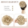 thumbnail image 2 of Messy Bun Beach Blonde Hair Piece Human Hair Blonde – Natural Soft Updo Look, Secure & Lightweight Hair Bun Extensions For Women, messy bun hair piece, 2 of 8