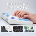thumbnail image 6 of AULA F99 WIRELESS MECHANICAL KEYBOARD, 96% LAYOUT, HOT SWAPPABLE WITH PRE-LUBED LINEAR SWITCHES, TRI-MODE CONNECTIVITY, RGB BACKLIT, GASKET STRUCTURE (BLUE & WHITE), 6 of 9