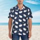 thumbnail image 2 of Balery Cute Sheep 1 Camisas hawaianas de manga corta para hombre, camisas playeras de corte holgado, camisas de vacaciones con botones,Small, 2 of 7