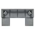 thumbnail image 3 of Modway Commix Down Filled Overstuffed Vegan Leather 6-Piece Sectional Sofa in Gray, 3 of 10