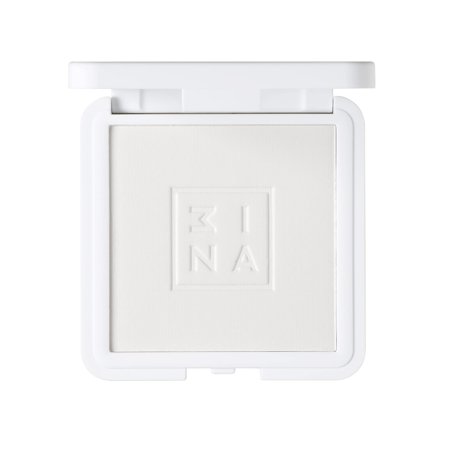 3INA MAKEUP - Vegan - Cruelty Free - The Setting Compact Powder 100 - White - Fixes and Sets Makeup - Mineral Powder - Long Lasting - Mattifying Effect - Absorbs Extra Oilness - Natural Finish C57
