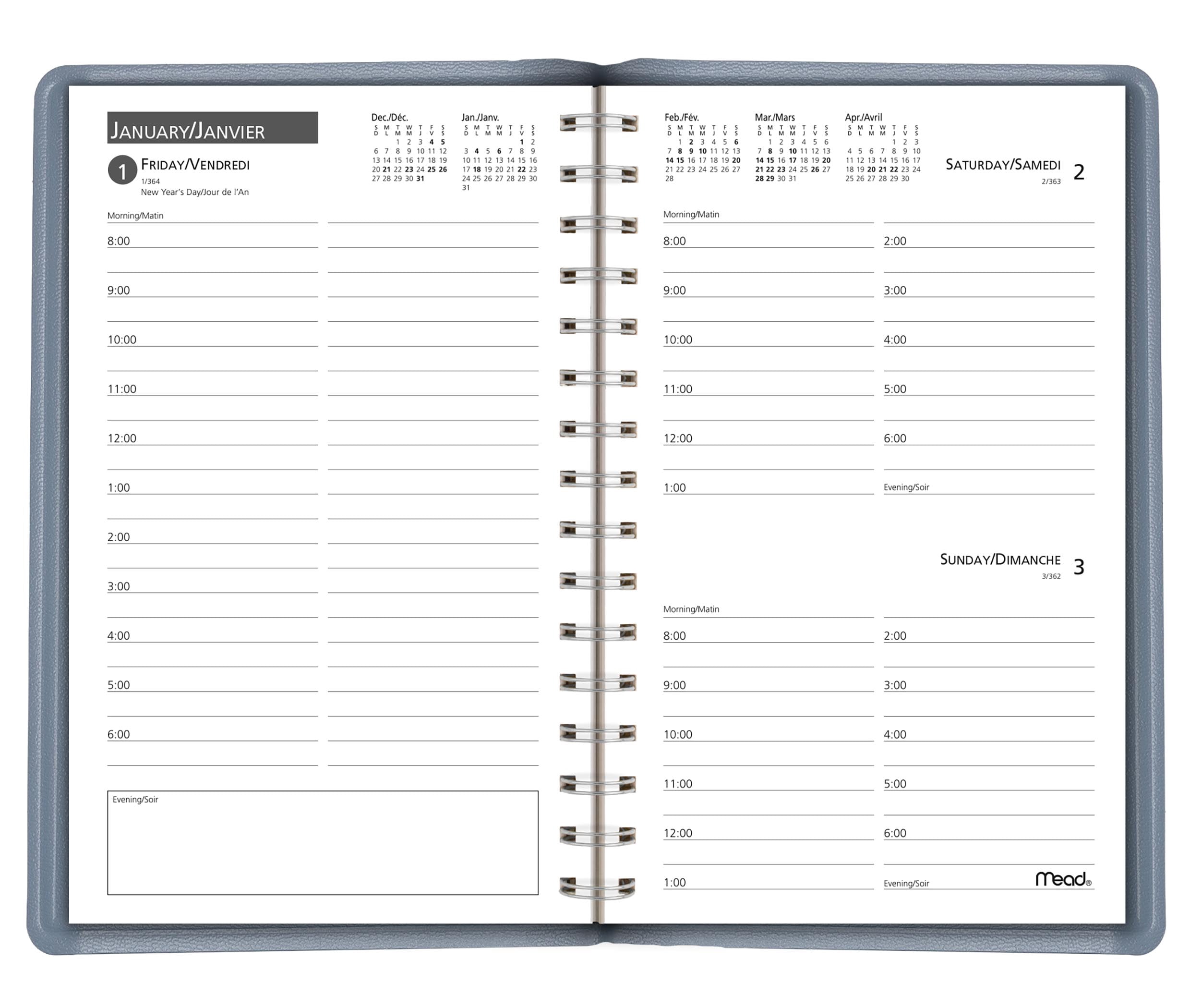 2027 Mead Daily Planner, Small