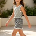 thumbnail image 5 of LvhaoGJOB Little Kids Girls Tank Top and Shorts Outfit Set - Elastic Waist, 5 of 6