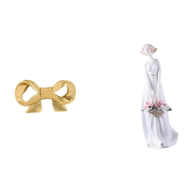 Asa de mueble,Tirador de latón con forma de lazo para muebles o armario,Figura de escritorio,Estatua de niña linda para escritorio,adorno nórdico moderno,Figura de niña en la