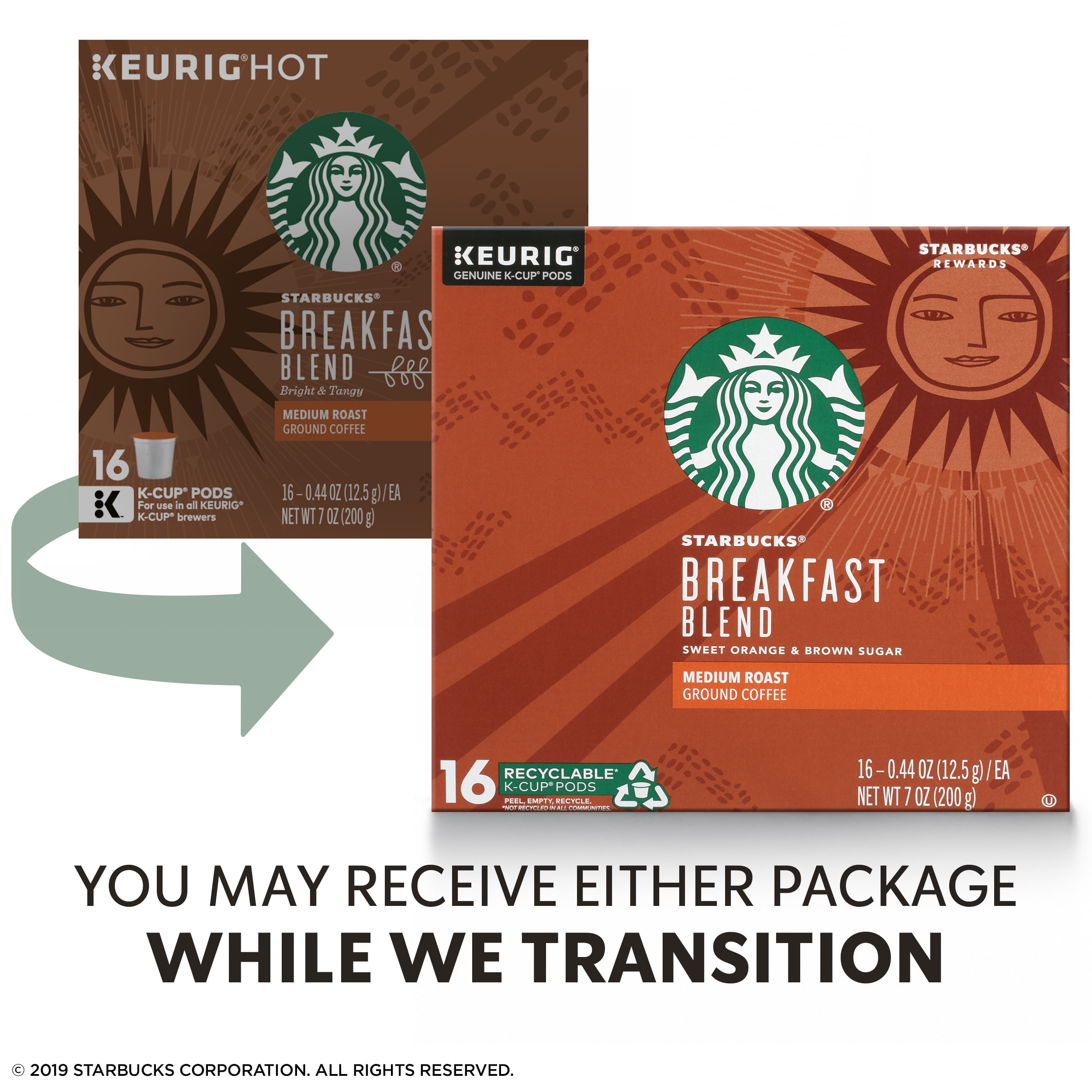 Starbucks Breakfast Blend Coffee K Cup Pods Medium Roast K Cup Pods Medium Roast Coffee