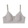 thumbnail image 3 of AOMPMSDX Women'S Comfortable And Traceless Underwear Summer Ultra Thin Style Large Chest Small Shrinking Chest Folding Sagging Bra For Women Grey XL, 3 of 4