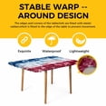 thumbnail image 4 of Blue White Red Table Cloths for 6 Foot Rectangle Tables, Tie-dye American Flag Star Abstract Patio Waterproof Elastic Fitted Tablecloths, Washable Rectangular Table Cover for Camping, 4 of 8