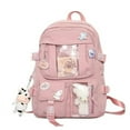 thumbnail image 1 of Popular Pink Purple Color Girls High School Student Backpack Bags DMH, 1 of 7