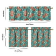 thumbnail image 5 of Rustic Floral Print Curtains 24" Short - 3 Panel Vintage Country Set with Bohemian Wildflowers, Farmhouse Rod Pocket Treatment, 5 of 5