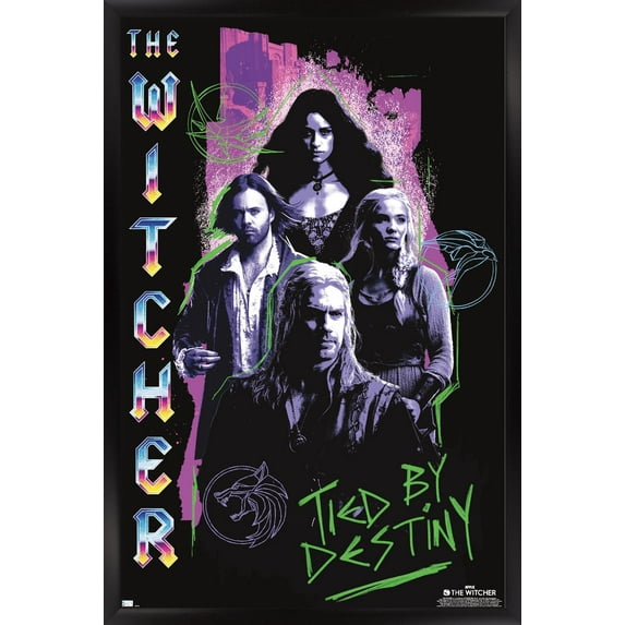 Netflix The Witcher: Season 3 - Tied By Destiny Wall Poster, 14.725" x 22.375" Framed