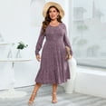 thumbnail image 2 of Womens Plus Size Ribbed Knit Sweater Dress Long Sleeve Stretchy Comfy Casual Fall Dress With Pockets, 2 of 5