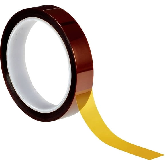 3M 5413 Polyimide Film Silicone Adhesive Tape, 36 yds Length x 1/4 Width, Amber