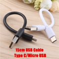 thumbnail image 2 of Cable Micro USB tipo C de 15cm, carga rápida corta para Samsung, Xiaomi, Huawei, teléfono Android, Cable de sincronización de datos, Cable adaptador USB Tan Jianjun unisex, 2 of 2