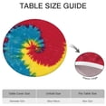 thumbnail image 6 of Colorful Tie Dye Pattern Round Fitted Tablecloth with Elastic Edge,Dining Table Cover Waterproof,Outdoor Round Tablecloth for Camping,Dining,Indoor and Outdoor, 6 of 7