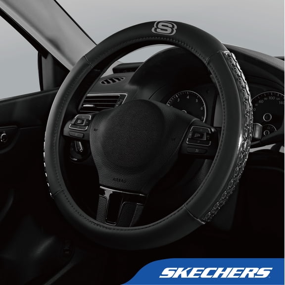 Skechers Gel Particles Steering Wheel Cover – Universal Fit, 24MP38-SWC-BK 0.79Lbs