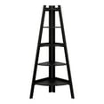 thumbnail image 2 of Furniture of America Lawler Contemporary Wood 5-Shelf Corner Bookcase in Black, 2 of 7