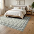 thumbnail image 3 of ODIKA 6'x9' Washable Area Rug Print Interlocking Paws Bone Lattice Scattered Alfombra Para for Queen Size Bedroom, Under Bed, Master Suite, Easy Care, Non-Shedding, 3 of 7