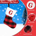 thumbnail image 3 of Medias navideñas de 7 pulgadas Medias navideñas clásicas con cuadros escoceses rojos Medias navideñas con letras Medias colgantes con puños de felpa de piel sintética, 3 of 4