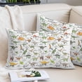 thumbnail image 2 of Dinosaur Throw Pillow Covers, Funny Dino Cute Cartoon Boys Girls Children Soft Breathable Pillow Cases with Invisible Zipper for Sleeping, Small Pillowcases for Couch Bed Sofa Chair 16x24 Inches, 2 of 9