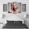 thumbnail image 3 of Cuadro Decorativo Marilyn Monroe Cine Juego De 5 Piezas 150x80cm Ideal Para Sala Oficina Frases Motivacionales, 3 of 5