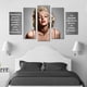 thumbnail image 3 of Cuadro Decorativo Marilyn Monroe Cine Juego De 5 Piezas 150x80cm Ideal Para Sala Oficina Frases Motivacionales, 3 of 5