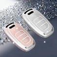 thumbnail image 3 of Key Fob Cover Compatible with Audi A3 A5 A5L A6 A6L Q6L Q6 RSQ6 RS6 SQ6 S6 E-tron 2025-2026 Crystal Diamond Keychain Case Holder Protector,Type-B-pink, 3 of 7