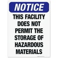 thumbnail image 1 of This Facility Does Not Permit The Storage Of Hazardous Materials Sign, OSHA Notice Sign, 18x24 Corrugated Plastic, 1 of 1