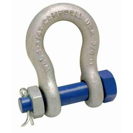 

Campbell 5/8\ Anchor Shackle - Bolt Type Carbon Steel Galvanized Campbell