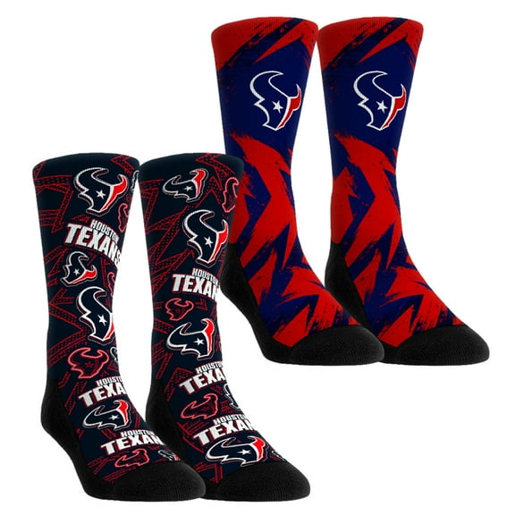 Unisex Rock Em Socks   Houston Texans Gameday Two-Pack Crew Socks Set