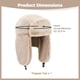thumbnail image 4 of Gorro cálido de soldado ruso, gorro de esquí de invierno para hombres y mujeres, a prueba de viento, gorro peludo de cazador de trampero para piloto de invierno al aire libre, 4 of 6