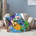thumbnail image 6 of Adventure Time Bed Blanket Air Conditioner Quilt Ultra Soft Flannel Blanket All Season Fuzzy Blanket Reversible Fluffy Plush Blanket 50"X40", 6 of 8