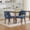 Blue, variant on CQSXDA Fabric Upholstered Wooden Dining Chairs Set of 2, Cozy Farmhouse Style for Kitchen and Dining Room Décor