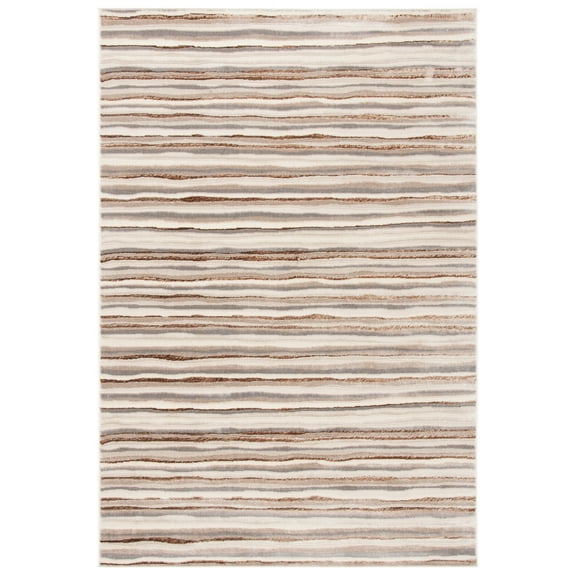 SAFAVIEH Lagoon Kandy Striped Area Rug, Ivory/Beige, 4'5" x 6'5"