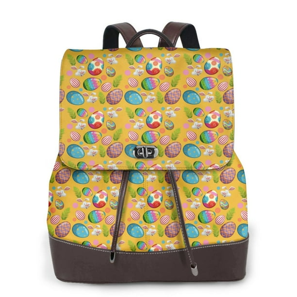 Disketp Easter Mochila de Cuero para Mujer, Bolso de Espalda Antirrobo con Estilo para Viaje, Trabajo y Uso Diario