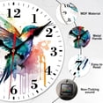 thumbnail image 2 of Wall Clock, Brown Wooden Board Silent Non Ticking Battery Operated Round Decorative Indoor Outdoor Clocks for Living Room Kitchen Bedroom Bathroom Patio 12", 2 of 6