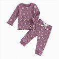thumbnail image 5 of TOWED22 Toddler Girls Boys Christmas Pajamas Cute Graphic Jammies Santa Claus Kids Cotton Fall Winter Sleepwear Set 6-24 Months 2t 3t 4t 5t 6t 7t 8t 9t Children(Purple,3-4 Y), 5 of 5