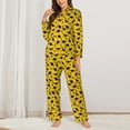 thumbnail image 2 of Balery Dinosaur Conjunto de Pijama con Estampado para Mujer, Conjunto de Dos Piezas con Manga Larga, Ropa de Dormir Suave con Bolsillos, Pijamas Cómodos-Small, 2 of 7