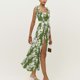 thumbnail image 3 of Vestido de verano con cuello cuadrado para mujer, vestido elegante a la moda con tirantes y lazo dividido lateral, vestido con estampado Floral para fiesta diaria, 3 of 8