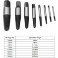 thumbnail image 3 of Screw Extractor, 8pcs Broken Screw Bolt Extractors Remover Damaged Screw Bolt Removal Tool for Removing Broken Studs, Bolts,, 3 of 5