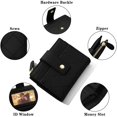 thumbnail image 4 of ZHAOCHENG Monedero para mujer, tarjetero, monedero pequeño plegable con bloqueo RFID, bonita cartera pequeña de cuero con bolsillo para mujeres y niñas, minimonedero corto para damas, color negro, 4 of 5