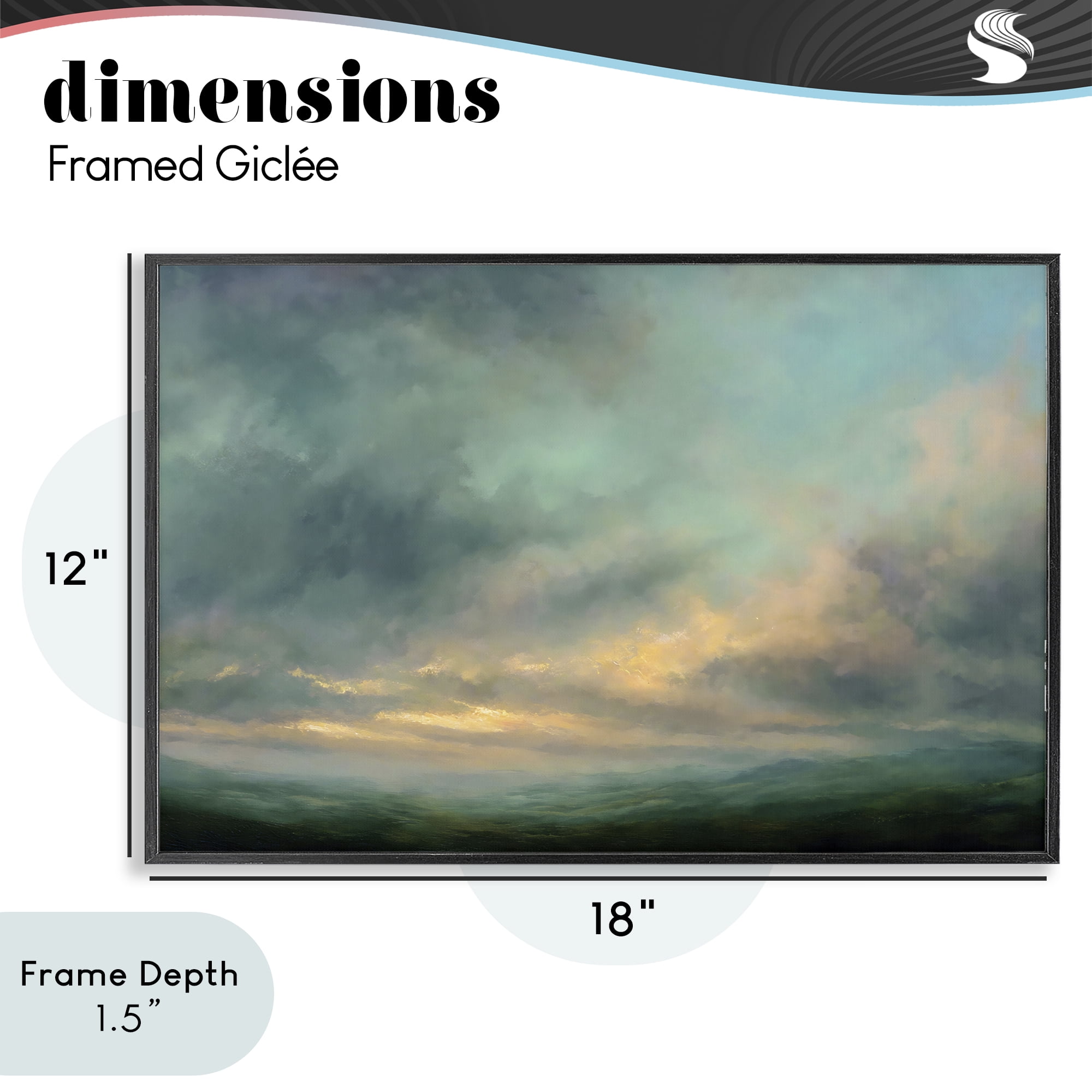 Stupell Industries Blue Toned Golden Hour Black Framed Giclee Art, design by Petal Prints Design