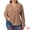 Brown, variant on Women's Plus Notched V Neck Eyelet Smocked Shirts Blouses 4X Brown