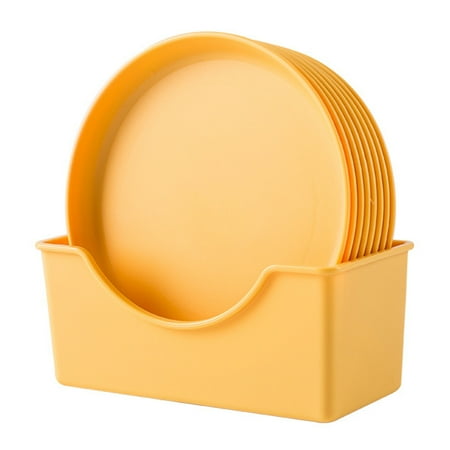 

iaksohdu 1 Set Spit Bone Dish Easy to Clean Reusable 6 Inches Japanese Style Fruit Plate with Storage Base Daily Use