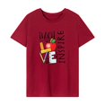 thumbnail image 1 of Camiseta para mujer, trajes de verano, camiseta con cuello redondo para mochilero, viaje deportivo, calle Rojo, 1 of 7