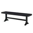 thumbnail image 1 of Pemberley Row Wood Antique Black Dining Bench Rectangular 60" Unassembled, 1 of 6