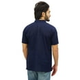 thumbnail image 5 of Atasi Mandarin Collar Men's Short Kurta Cotton Slub Navy Blue Shirt-Small, 5 of 6